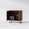 image:imageNathan James Enloe Modern Storage Free Standing Accent Cabinet TV Stand with Doors in a Rustic Pine Wood Finish and Gold Metal Base for Hallway Entryway or Living Room BrownWhiteGold Set of 2Walnutmatte Black