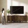 image:imageNathan James Enloe Modern Storage Free Standing Accent Cabinet TV Stand with Doors in a Rustic Pine Wood Finish and Gold Metal Base for Hallway Entryway or Living Room BrownWhiteGold Set of 2Walnutmatte Black