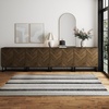 image:imageNathan James Enloe Modern Storage Free Standing Accent Cabinet TV Stand with Doors in a Rustic Pine Wood Finish and Gold Metal Base for Hallway Entryway or Living Room BrownWhiteGold Set of 2Walnutmatte Black