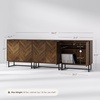 image:imageNathan James Enloe Modern Storage Free Standing Accent Cabinet TV Stand with Doors in a Rustic Pine Wood Finish and Gold Metal Base for Hallway Entryway or Living Room BrownWhiteGold Set of 2Walnutmatte Black