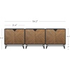 image:imageNathan James Enloe Modern Storage Free Standing Accent Cabinet TV Stand with Doors in a Rustic Pine Wood Finish and Gold Metal Base for Hallway Entryway or Living Room BrownWhiteGold Set of 2Matte Blackbrushed Fir