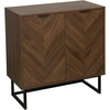 image:imageNathan James Enloe Modern Storage Free Standing Accent Cabinet TV Stand with Doors in a Rustic Pine Wood Finish and Gold Metal Base for Hallway Entryway or Living Room BrownWhiteGold Set of 2Walnutmatte Black