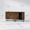 image:imageNathan James Enloe Modern Storage Free Standing Accent Cabinet TV Stand with Doors in a Rustic Pine Wood Finish and Gold Metal Base for Hallway Entryway or Living Room BrownWhiteGold Set of 2Walnutmatte Black