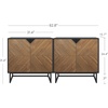 image:imageNathan James Enloe Modern Storage Free Standing Accent Cabinet TV Stand with Doors in a Rustic Pine Wood Finish and Gold Metal Base for Hallway Entryway or Living Room BrownWhiteGold Set of 2Matte Blackbrushed Fir