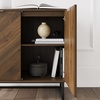 image:imageNathan James Enloe Modern Storage Free Standing Accent Cabinet TV Stand with Doors in a Rustic Pine Wood Finish and Gold Metal Base for Hallway Entryway or Living Room BrownWhiteGold Set of 2Walnutmatte Black