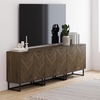 image:imageNathan James Enloe Modern Storage Free Standing Accent Cabinet TV Stand with Doors in a Rustic Pine Wood Finish and Gold Metal Base for Hallway Entryway or Living Room BrownWhiteGold Set of 2Walnutmatte Black