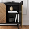 image:imageNathan James Enloe Modern Storage Free Standing Accent Cabinet TV Stand with Doors in a Rustic Pine Wood Finish and Gold Metal Base for Hallway Entryway or Living Room BrownWhiteGold Set of 2Matte Blackbrushed Fir