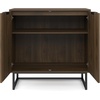 image:imageNathan James Enloe Modern Storage Free Standing Accent Cabinet TV Stand with Doors in a Rustic Pine Wood Finish and Gold Metal Base for Hallway Entryway or Living Room BrownWhiteGold Set of 2Walnutmatte Black