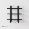 image:imageNathan James Floating Wall Book Shelves 3Tier Display Shelf Decorative Modular Shelf in Solid Wood for Bedroom Nursery Bathroom or Kitchen Set of 2Black Oak