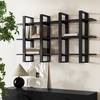 image:imageNathan James Floating Wall Book Shelves 3Tier Display Shelf Decorative Modular Shelf in Solid Wood for Bedroom Nursery Bathroom or Kitchen Set of 2Black Oak