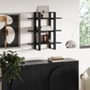 image:imageNathan James Floating Wall Book Shelves 3Tier Display Shelf Decorative Modular Shelf in Solid Wood for Bedroom Nursery Bathroom or Kitchen Set of 2Black Oak