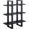 image:imageNathan James Floating Wall Book Shelves 3Tier Display Shelf Decorative Modular Shelf in Solid Wood for Bedroom Nursery Bathroom or Kitchen Set of 2Black Oak