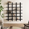 image:imageNathan James Floating Wall Book Shelves 3Tier Display Shelf Decorative Modular Shelf in Solid Wood for Bedroom Nursery Bathroom or Kitchen Set of 2Black Oak