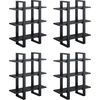 image:imageNathan James Floating Wall Book Shelves 3Tier Display Shelf Decorative Modular Shelf in Solid Wood for Bedroom Nursery Bathroom or Kitchen Set of 2Black Oak
