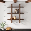 image:imageNathan James Floating Wall Book Shelves 3Tier Display Shelf Decorative Modular Shelf in Solid Wood for Bedroom Nursery Bathroom or Kitchen Set of 2Brushed Dark Brown