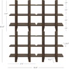 image:imageNathan James Floating Wall Book Shelves 3Tier Display Shelf Decorative Modular Shelf in Solid Wood for Bedroom Nursery Bathroom or Kitchen Set of 2Brushed Dark Brown