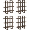 image:imageNathan James Floating Wall Book Shelves 3Tier Display Shelf Decorative Modular Shelf in Solid Wood for Bedroom Nursery Bathroom or Kitchen Set of 2Brushed Dark Brown