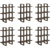 image:imageNathan James Floating Wall Book Shelves 3Tier Display Shelf Decorative Modular Shelf in Solid Wood for Bedroom Nursery Bathroom or Kitchen Set of 2Brushed Dark Brown