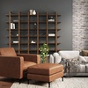 image:imageNathan James Floating Wall Book Shelves 3Tier Display Shelf Decorative Modular Shelf in Solid Wood for Bedroom Nursery Bathroom or Kitchen Set of 2Brushed Dark Brown