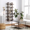 image:imageNathan James Floating Wall Book Shelves 3Tier Display Shelf Decorative Modular Shelf in Solid Wood for Bedroom Nursery Bathroom or Kitchen Set of 2Brushed Dark Brown