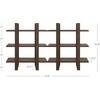 image:imageNathan James Floating Wall Book Shelves 3Tier Display Shelf Decorative Modular Shelf in Solid Wood for Bedroom Nursery Bathroom or Kitchen Set of 2Brushed Dark Brown