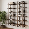 image:imageNathan James Floating Wall Book Shelves 3Tier Display Shelf Decorative Modular Shelf in Solid Wood for Bedroom Nursery Bathroom or Kitchen Set of 2Brushed Dark Brown