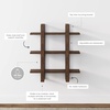 image:imageNathan James Floating Wall Book Shelves 3Tier Display Shelf Decorative Modular Shelf in Solid Wood for Bedroom Nursery Bathroom or Kitchen Set of 2Brushed Dark Brown