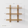 image:imageNathan James Floating Wall Book Shelves 3Tier Display Shelf Decorative Modular Shelf in Solid Wood for Bedroom Nursery Bathroom or Kitchen Set of 2Frankie Light Brown
