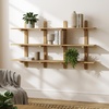 image:imageNathan James Floating Wall Book Shelves 3Tier Display Shelf Decorative Modular Shelf in Solid Wood for Bedroom Nursery Bathroom or Kitchen Set of 2Frankie Light Brown
