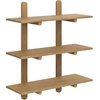 image:imageNathan James Floating Wall Book Shelves 3Tier Display Shelf Decorative Modular Shelf in Solid Wood for Bedroom Nursery Bathroom or Kitchen Set of 2Frankie Light Brown