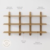 image:imageNathan James Floating Wall Book Shelves 3Tier Display Shelf Decorative Modular Shelf in Solid Wood for Bedroom Nursery Bathroom or Kitchen Set of 2Frankie Light Brown