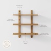 image:imageNathan James Floating Wall Book Shelves 3Tier Display Shelf Decorative Modular Shelf in Solid Wood for Bedroom Nursery Bathroom or Kitchen Set of 2Frankie Light Brown