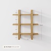 image:imageNathan James Floating Wall Book Shelves 3Tier Display Shelf Decorative Modular Shelf in Solid Wood for Bedroom Nursery Bathroom or Kitchen Set of 2Light Brown