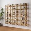 image:imageNathan James Floating Wall Book Shelves 3Tier Display Shelf Decorative Modular Shelf in Solid Wood for Bedroom Nursery Bathroom or Kitchen Set of 2Light Brown