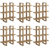 image:imageNathan James Floating Wall Book Shelves 3Tier Display Shelf Decorative Modular Shelf in Solid Wood for Bedroom Nursery Bathroom or Kitchen Set of 2Light Brown