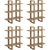 image:imageNathan James Floating Wall Book Shelves 3Tier Display Shelf Decorative Modular Shelf in Solid Wood for Bedroom Nursery Bathroom or Kitchen Set of 2Light Brown