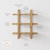 image:imageNathan James Floating Wall Book Shelves 3Tier Display Shelf Decorative Modular Shelf in Solid Wood for Bedroom Nursery Bathroom or Kitchen Set of 2Light Brown