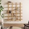 image:imageNathan James Floating Wall Book Shelves 3Tier Display Shelf Decorative Modular Shelf in Solid Wood for Bedroom Nursery Bathroom or Kitchen Set of 2Light Brown