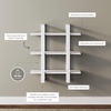 image:imageNathan James Floating Wall Book Shelves 3Tier Display Shelf Decorative Modular Shelf in Solid Wood for Bedroom Nursery Bathroom or Kitchen Set of 2Matte White