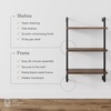 image:imageNathan James Floating Wall Book Shelves 3Tier Display Shelf Decorative Modular Shelf in Solid Wood for Bedroom Nursery Bathroom or Kitchen Set of 2Rustic OakMatte Black
