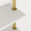 image:imageNathan James Floating Wall Book Shelves 3Tier Display Shelf Decorative Modular Shelf in Solid Wood for Bedroom Nursery Bathroom or Kitchen Set of 2WhiteBrass Gold