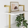 image:imageNathan James Floating Wall Book Shelves 3Tier Display Shelf Decorative Modular Shelf in Solid Wood for Bedroom Nursery Bathroom or Kitchen Set of 2WhiteBrass Gold