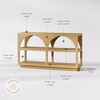 image:imageNathan James Ford Organic Modern Console Table or Arched Storage Cabinet with Open Shelf Storage for Entryway or Living Room Light Brown Set of 3Light Brown