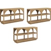 image:imageNathan James Ford Organic Modern Console Table or Arched Storage Cabinet with Open Shelf Storage for Entryway or Living Room Light Brown Set of 3Light Brown