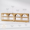 image:imageNathan James Ford Organic Modern Console Table or Arched Storage Cabinet with Open Shelf Storage for Entryway or Living Room Light Brown Set of 3Light Brown