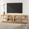 image:imageNathan James Ford Organic Modern Console Table or Arched Storage Cabinet with Open Shelf Storage for Entryway or Living Room Light Brown Set of 3Light Brown