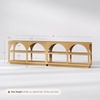 image:imageNathan James Ford Organic Modern Console Table or Arched Storage Cabinet with Open Shelf Storage for Entryway or Living Room Light Brown Set of 3Light Brown