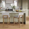 image:imageNathan James Gracie Modern Upholstered Bar Chair Wooden Bar Stool for Kitchen Island with Faux Leather Upholstery Light Brown Set of 2BrownGrey