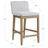 image:imageNathan James Gracie Modern Upholstered Bar Chair Wooden Bar Stool for Kitchen Island with Faux Leather Upholstery Light Brown Set of 2BrownGrey