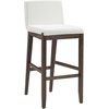 image:imageNathan James Gracie Modern Upholstered Bar Chair Wooden Bar Stool for Kitchen Island with Faux Leather Upholstery Light Brown Set of 2Dark BrownBeige